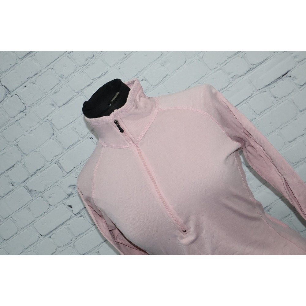 Patagonia Gym Shirt Pullover Women Medium Pink Capilene 1/4 Zip Made USA Vintage